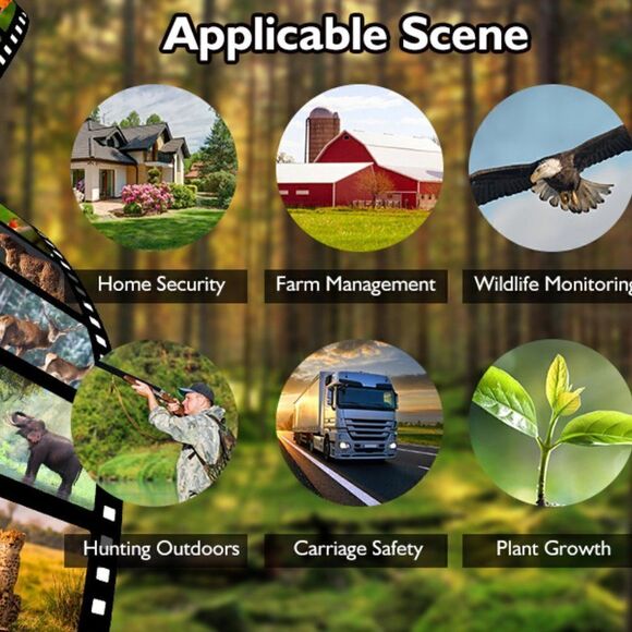 WiFi Trail Camera Solar Powered Camera 4K HD Video Hunting for Wildlife Monitori - Picture 9 of 10